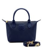 Sac à main Etretat petit modèle bleu marine - 24x15x11 cm