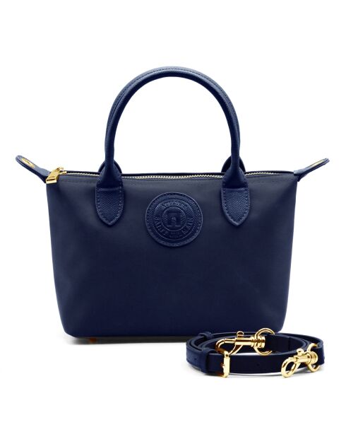 Sac à main Etretat petit modèle bleu marine - 24x15x11 cm