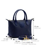 Sac à main Etretat petit modèle bleu marine - 24x15x11 cm