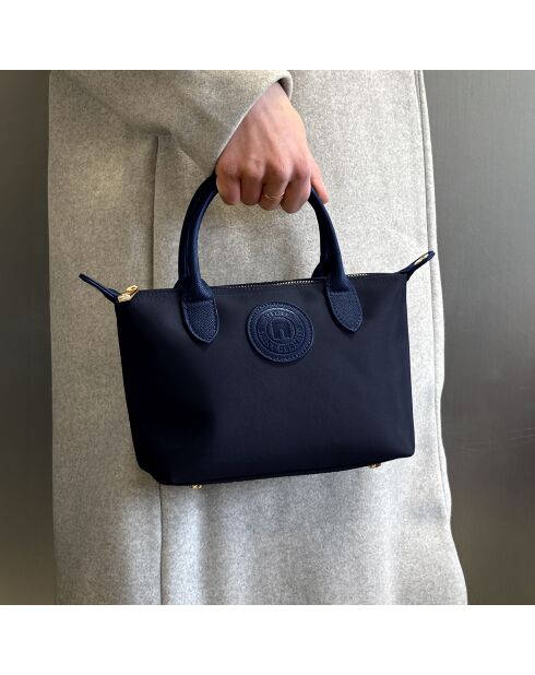 Sac à main Etretat petit modèle bleu marine - 24x15x11 cm