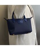 Sac à main Etretat petit modèle bleu marine - 24x15x11 cm