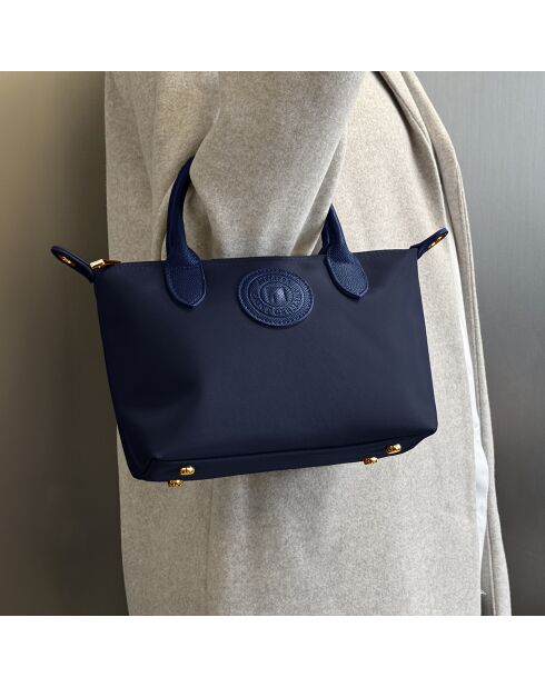 Sac à main Etretat petit modèle bleu marine - 24x15x11 cm