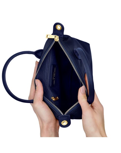 Sac à main Etretat petit modèle bleu marine - 24x15x11 cm