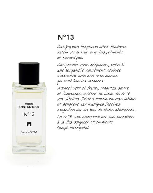 Eau de parfum N°13 avec Trousse de toilette noire
