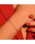 Bracelet Ligne de Vie Diamants 0.11 ct or blanc