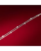 Bracelet Ligne de Vie Diamants 0.11 ct or blanc