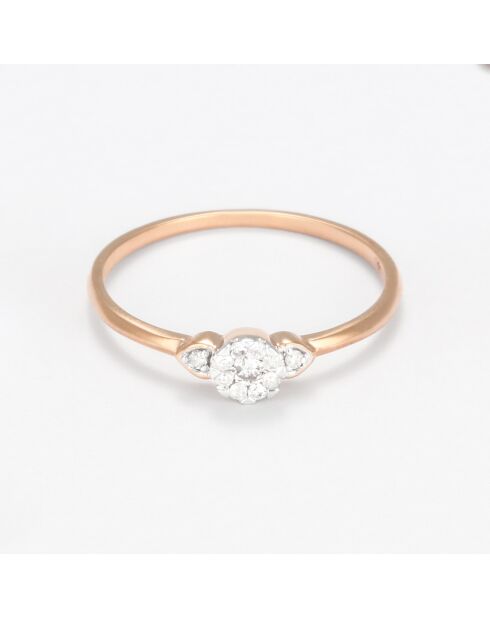 Bague Carina Diamant 0.1 ct or rose