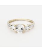 Passion Ring aus 0,076 ct Diamant und 2,365 ct Topas aus Gelbgold