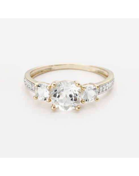 Passion Ring aus 0,076 ct Diamant und 2,365 ct Topas aus Gelbgold