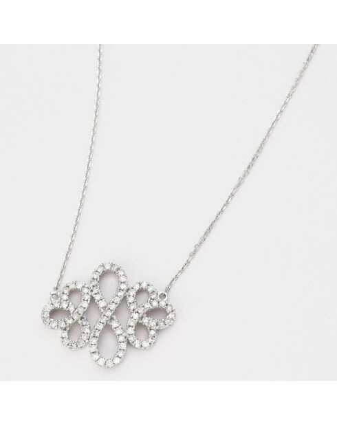 Collier Nuit Étincelante Diamant 0.356 ct or blanc