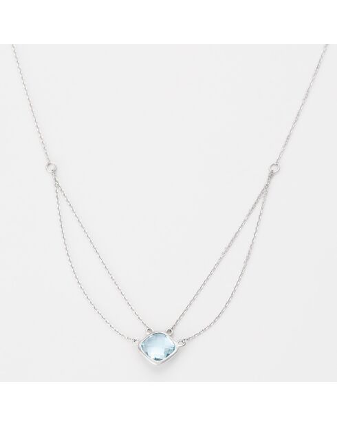 Collier Rayonnante Topaze 1.5 ct or blanc