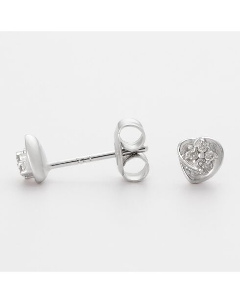Boucles d'oreilles Belle Étoile Diamant 0.05 ct or rose
