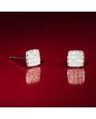 Boucles d'oreilles Carrément Diamant 0.17 ct or blanc