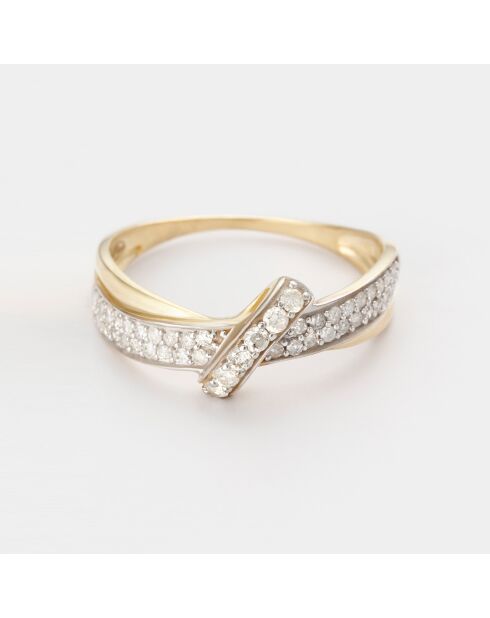 Hidden Treasure Diamantring 0,378 Karat Gelbgold