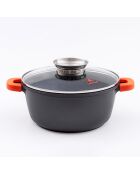 Faitout anti-adhésif céramique Greblon CK2 induction noir - D.24 cm