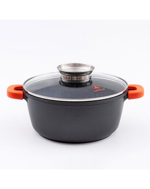 Faitout anti-adhésif céramique Greblon CK2 induction noir - D.24 cm