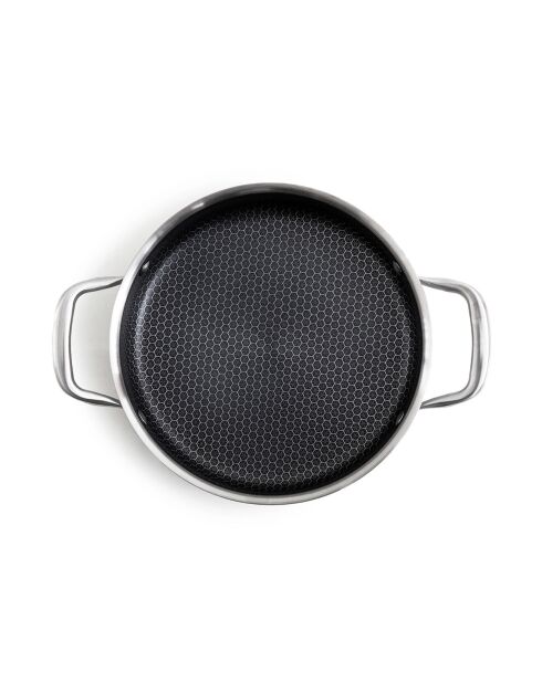 Sautoir triplex avec couvercle Blackcube argenté - 2.5 L