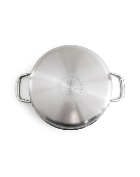 Sautoir triplex avec couvercle Blackcube argenté - 2.5 L