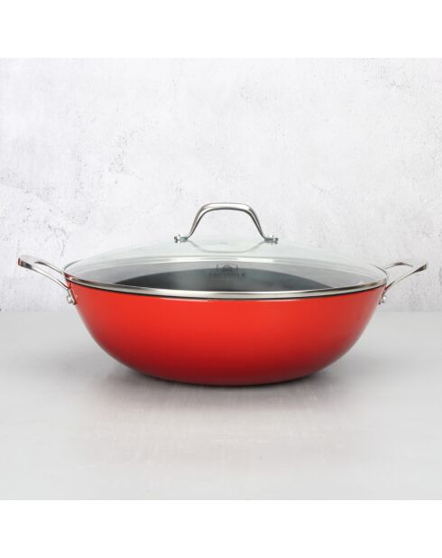Wok Red Airlron rouge - 10 L