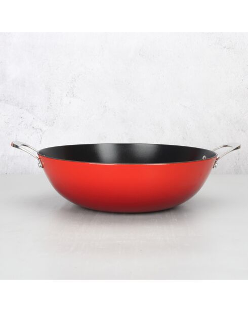 Wok Red Airlron rouge - 10 L