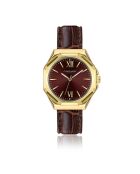 Montre Femme Burgundy en Cuir marron