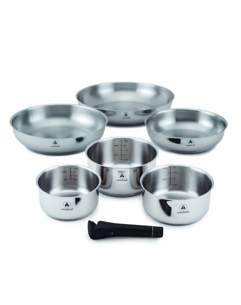 7 Pièces amovible induction  argentées