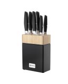Bloc 6 pièces couteaux Nova noir - 28.5x10.5x34.5 cm