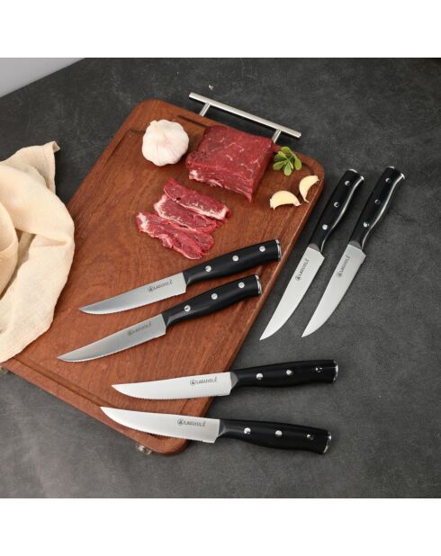 6 Couteaux Gleam noirs