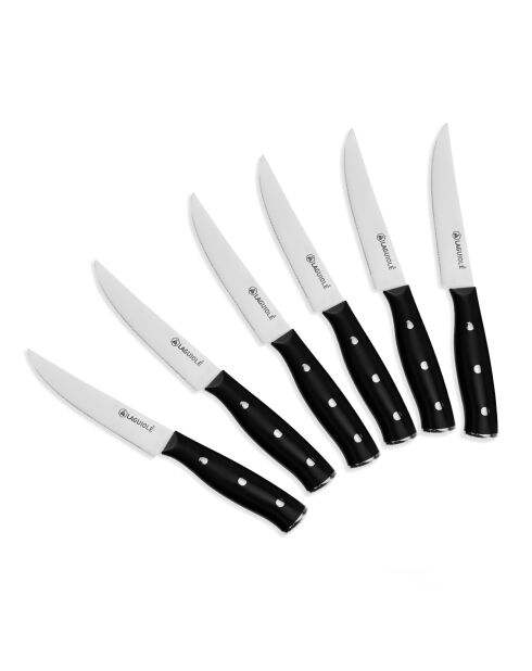 6 Couteaux Gleam noirs