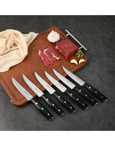 6 Couteaux Gleam noirs