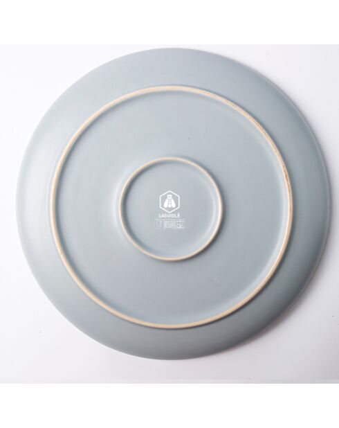 Service de Table en Grès Réactif Iris - 12 Pièces bleu/gris