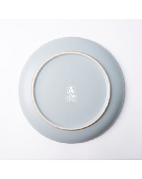 Service de Table en Grès Réactif Iris - 12 Pièces bleu/gris