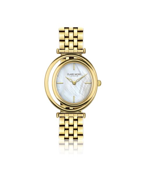 Montre Femme Clare Pearl en Acier dorée