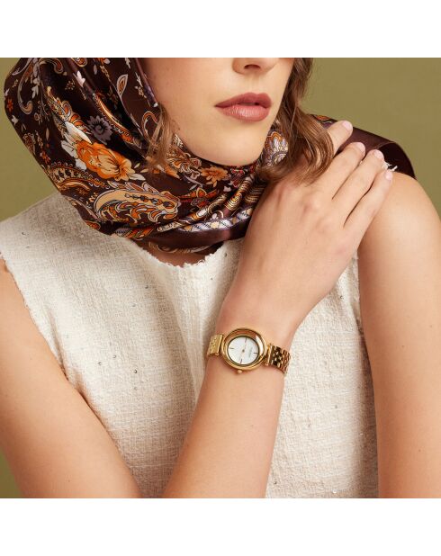 Montre Femme Clare Pearl en Acier dorée
