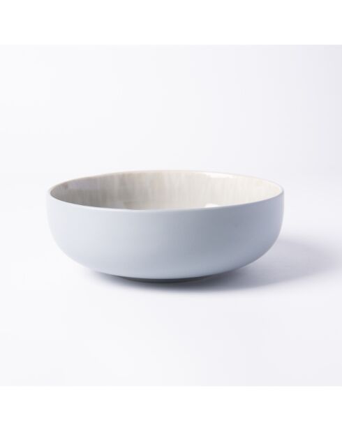 6 Bols en Grès Réactif Iris bleu/gris - D.16 cm