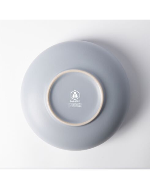 6 Bols en Grès Réactif Iris bleu/gris - D.16 cm