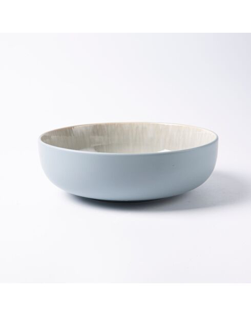 Saladier en Grès Réactif Iris bleu/gris - D.21.5 cm
