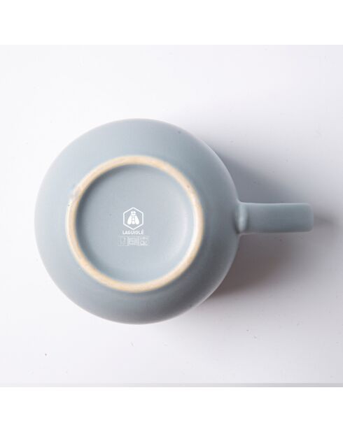 2 Mugs en Grès Réactif Iris bleu/gris - 440 ml