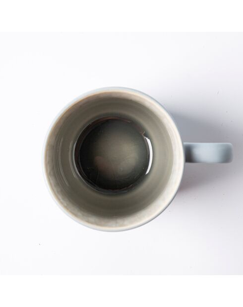 2 Mugs en Grès Réactif Iris bleu/gris - 440 ml