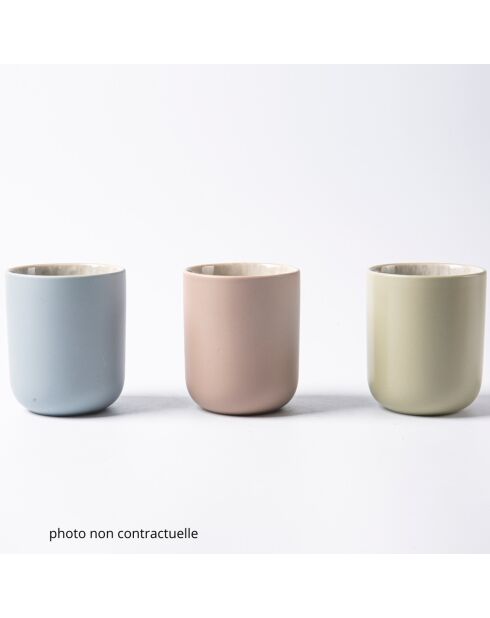 4 Tasses en Grès Réactif Iris bleu/gris - 290 ml