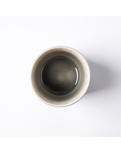 4 Tasses en Grès Réactif Iris bleu/gris - 290 ml