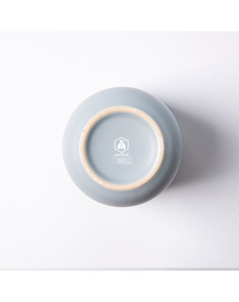 4 Tasses en Grès Réactif Iris bleu/gris - 290 ml