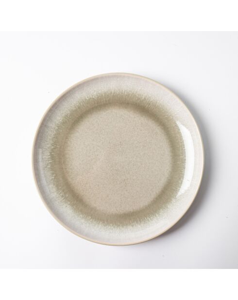 Juego de vajilla de gres reactivo Green Iris - 12 piezas -