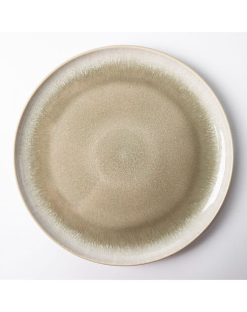 Juego de vajilla de gres reactivo Green Iris - 12 piezas -