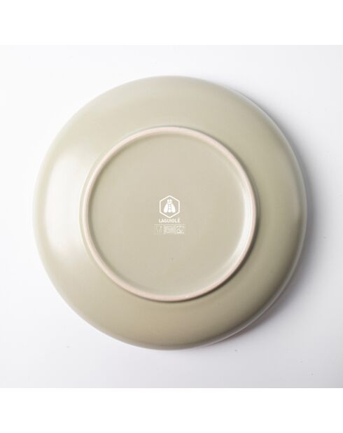 6 platos hondos de gres reactivo Green Iris, 22 cm de diámetro