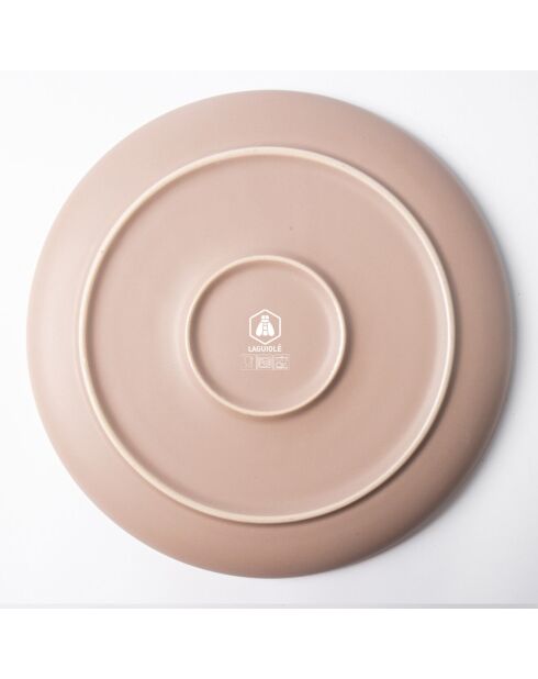 Juego de vajilla de gres reactivo Iris taupe, 12 piezas