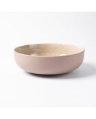 Saladier en Grès Réactif Iris taupe - D.21.5 cm