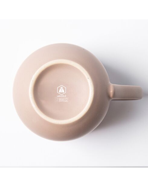 2 Mugs en Grès Réactif Iris taupe - 440 ml