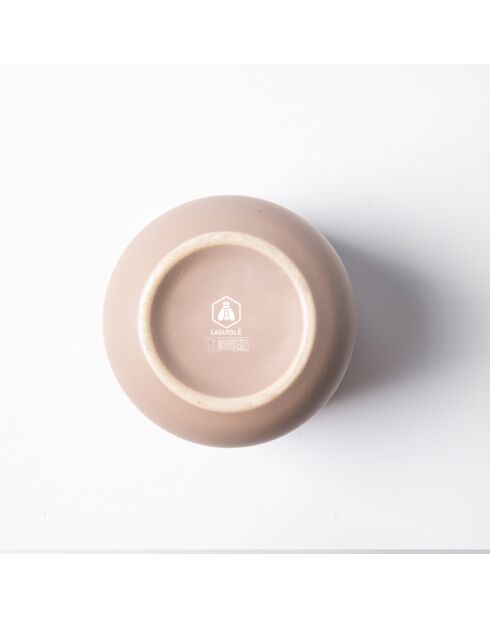 4 Tasses en Grès Réactif Iris taupe - 290 ml