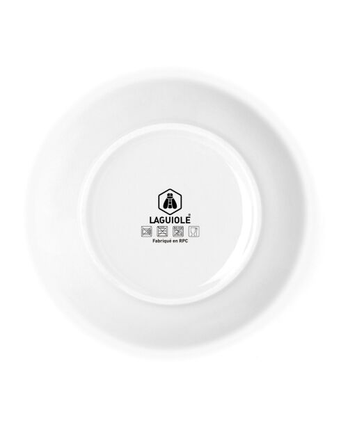 Set de vajilla Gallus de porcelana blanca - 18 piezas